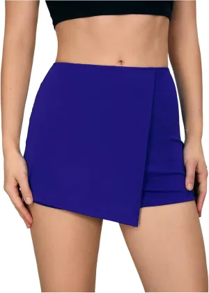 Milumia Women's High Waisted Wrapped Skorts Elegant Skinny Bodycon Skirt Shorts