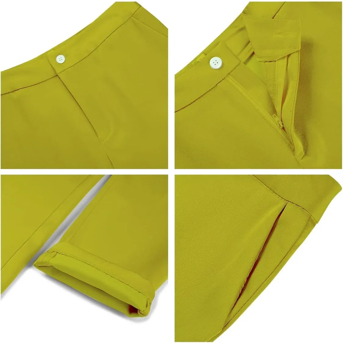 MODFUL Women's 2 Piece Business Suit Set One Button Solid Color Blazer Trouser Suit