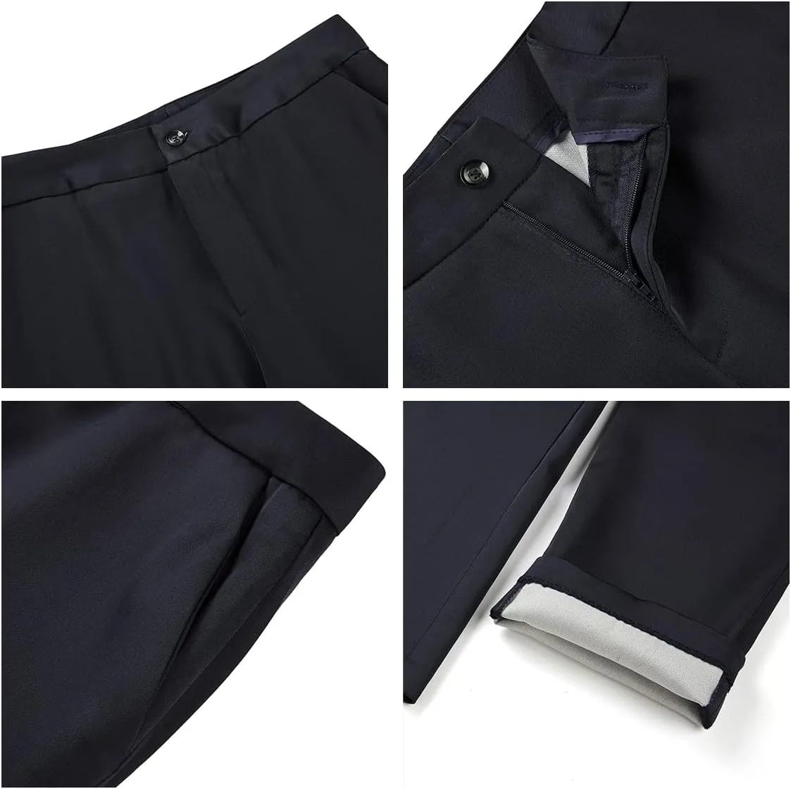 MODFUL Women's 2 Piece Business Suit Set One Button Solid Color Blazer Trouser Suit