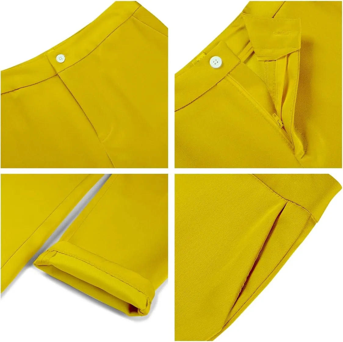 MODFUL Women's 2 Piece Business Suit Set One Button Solid Color Blazer Trouser Suit