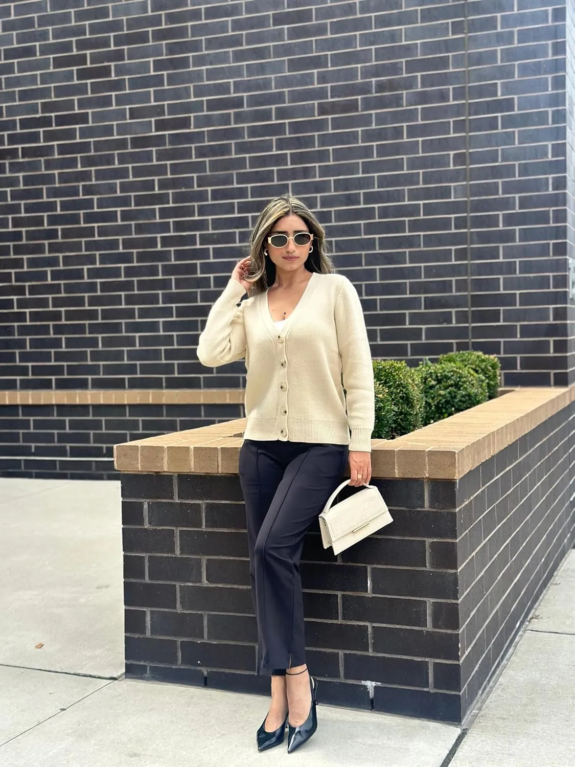 Newshows Womens Fall Fashion 2024 Wool Blended Cardigan Sweater Button Down Long Sleeve Knit Outerwear Coats