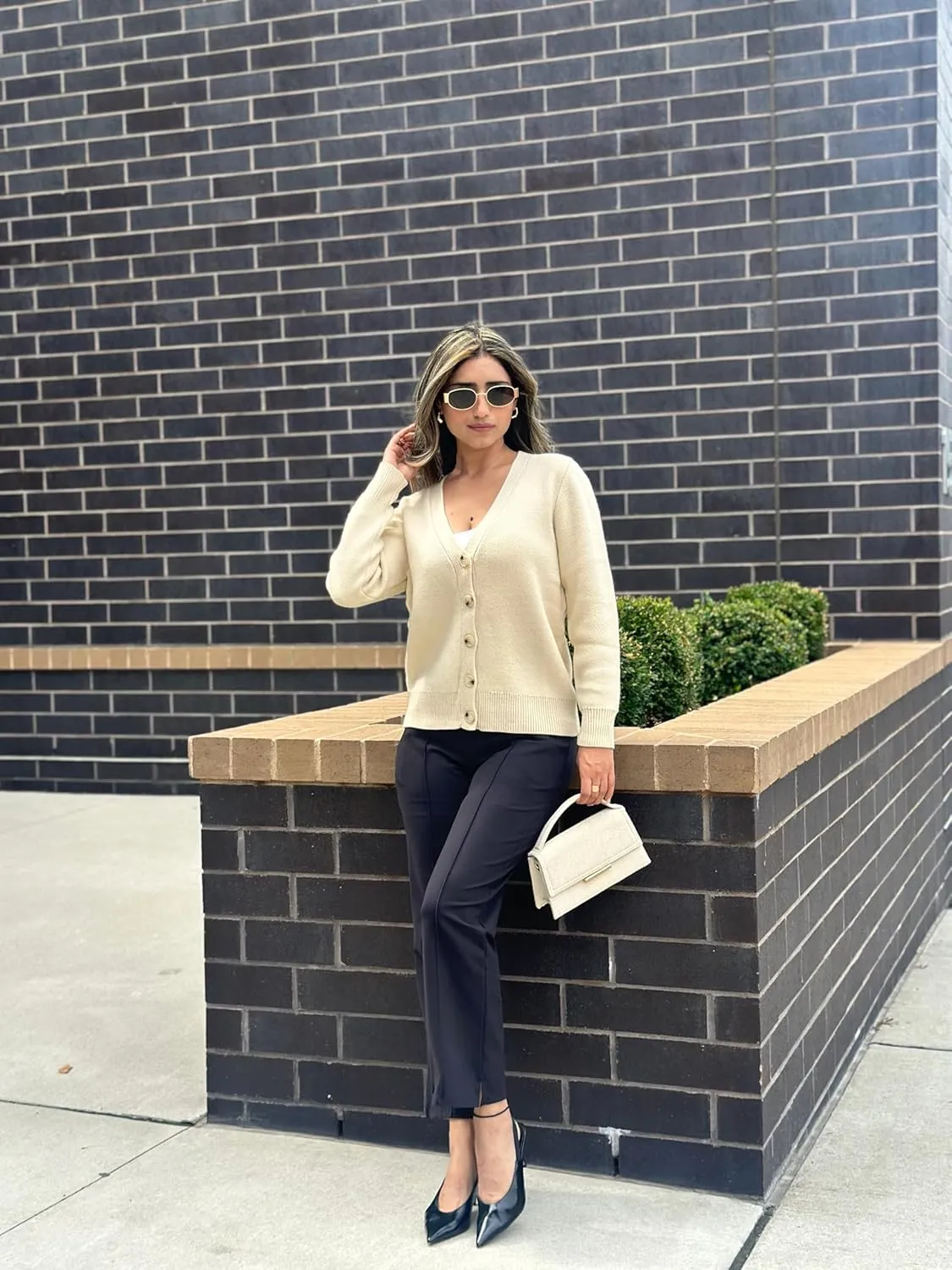 Newshows Womens Fall Fashion 2024 Wool Blended Cardigan Sweater Button Down Long Sleeve Knit Outerwear Coats