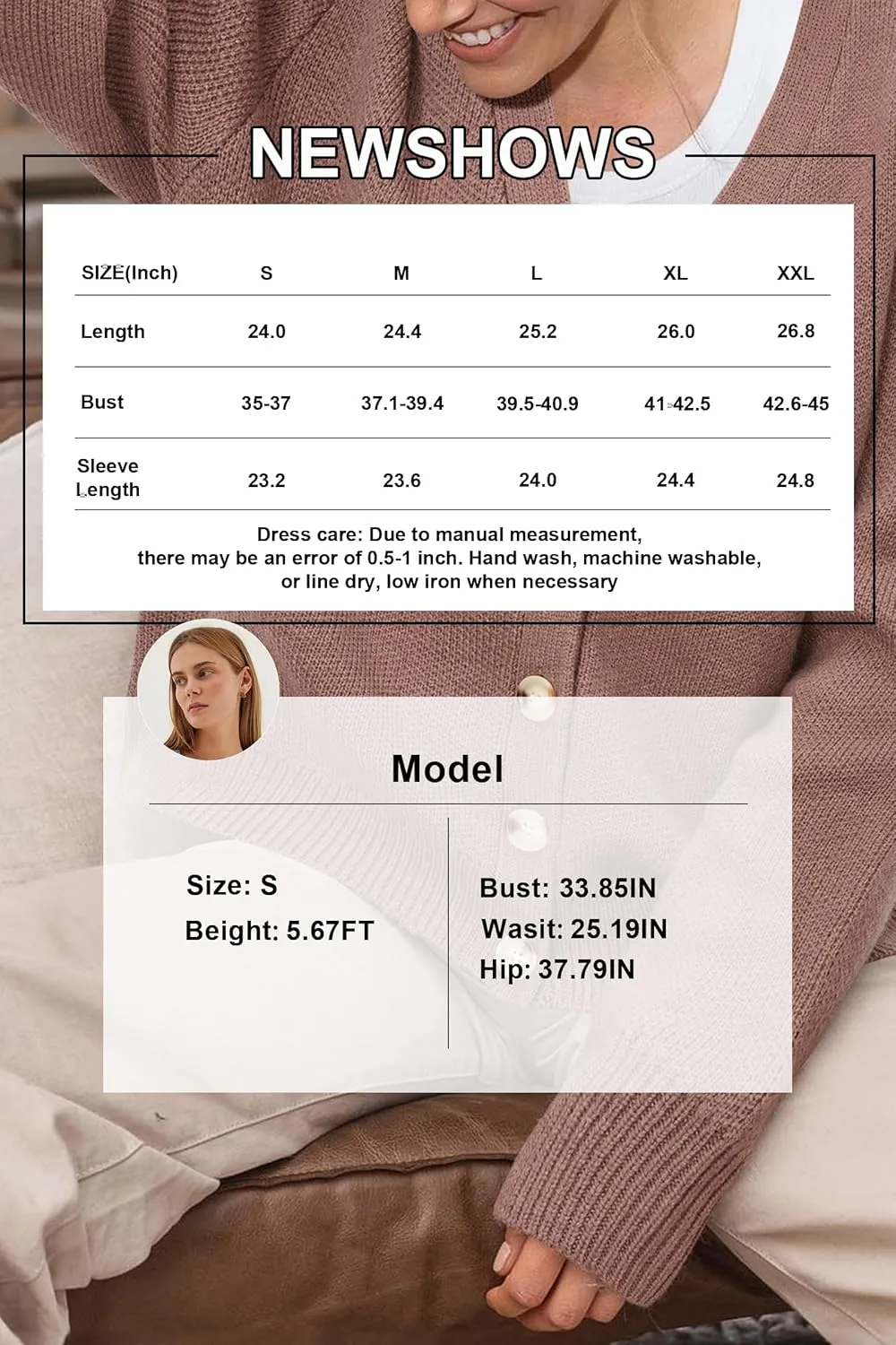 Newshows Womens Fall Fashion 2024 Wool Blended Cardigan Sweater Button Down Long Sleeve Knit Outerwear Coats