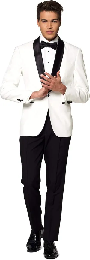 Opposuits Men's Formal Outfit - Premium Tuxedo Suit - Slim Fit - Includes Blazer, Pants and Bow Tie