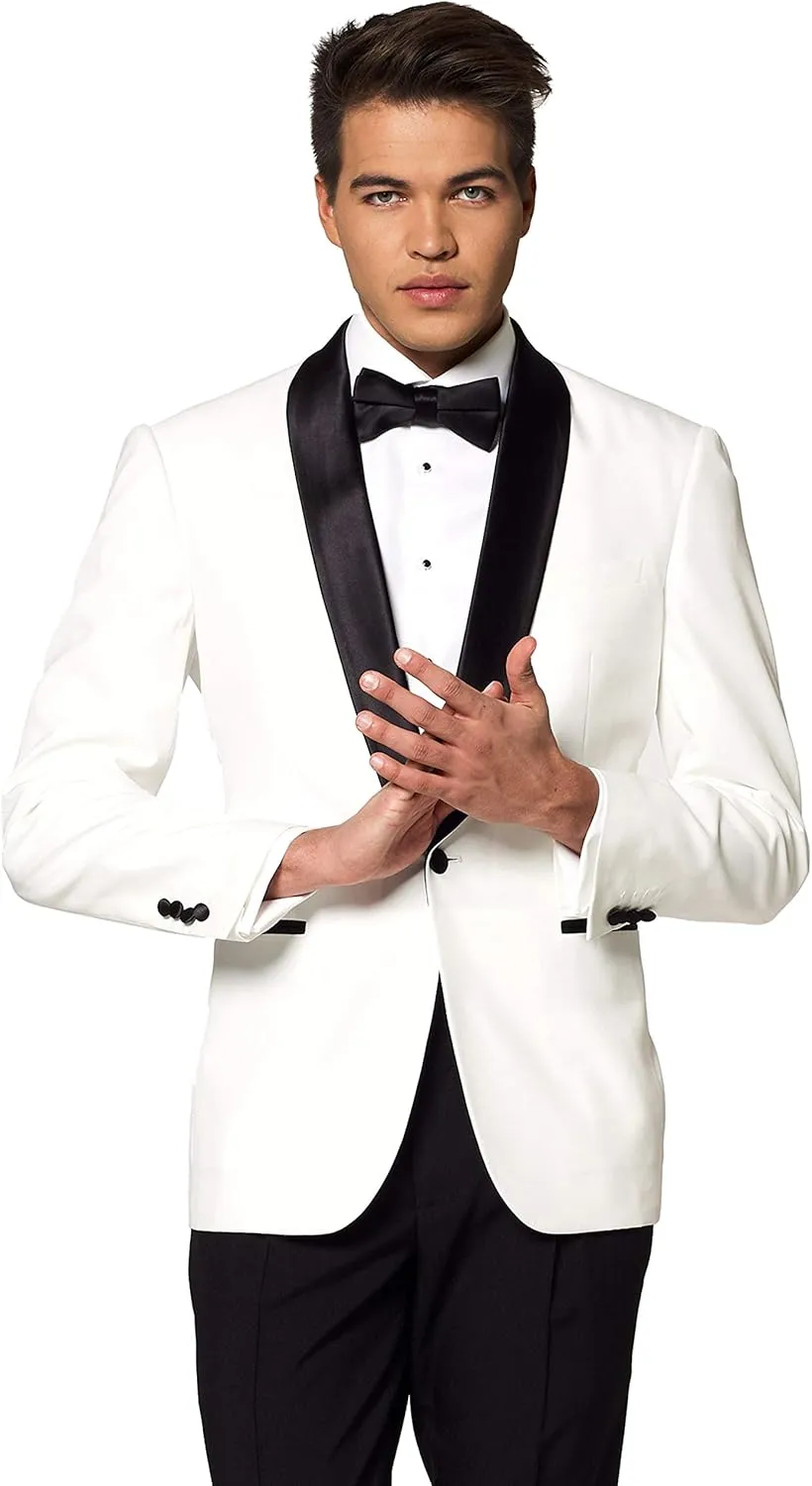 Opposuits Men's Formal Outfit - Premium Tuxedo Suit - Slim Fit - Includes Blazer, Pants and Bow Tie
