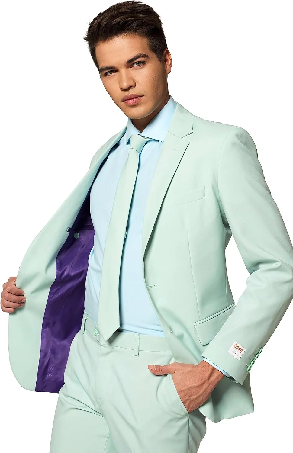 OppoSuits Solid Color Party Suits - Colorful Outfits for Prom, Weddings, Bachelor Parties - Comes With Blazer, Pants & Tie