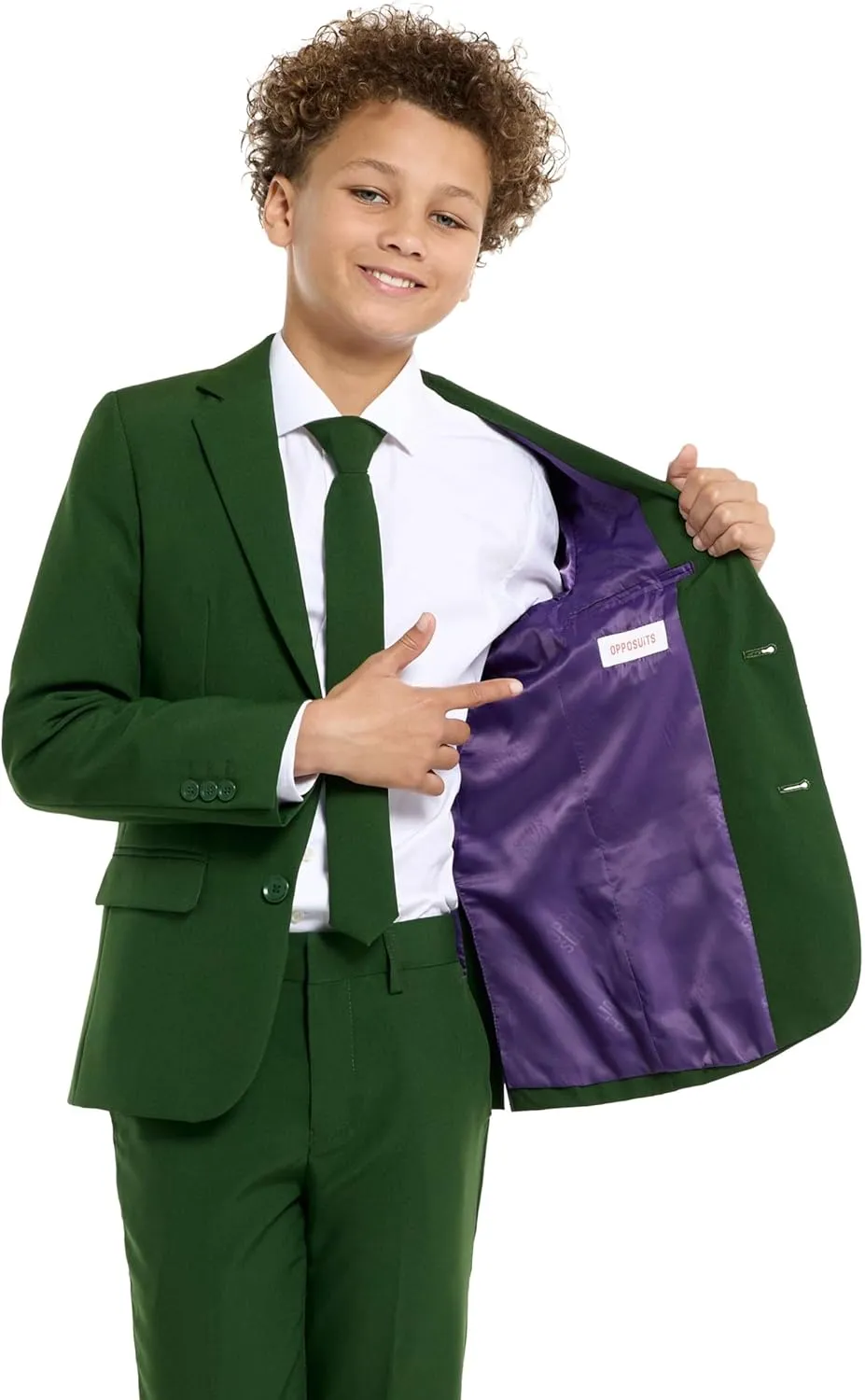 Opposuits Teen Boys Solid Color Party Suit - Prom and Wedding Party Outfit - Including Blazer, Pants and Tie