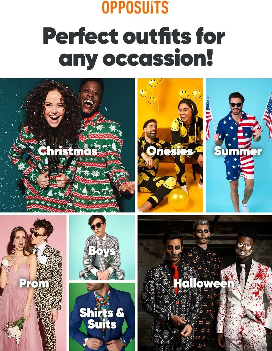 Opposuits Teen Boys Solid Color Party Suit - Prom and Wedding Party Outfit - Including Blazer, Pants and Tie