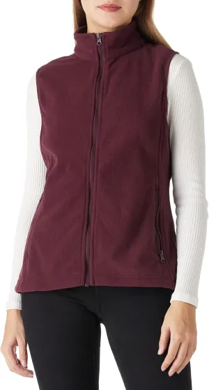 Outdoor Ventures Women's Polar Fleece Zip Vest Outerwear with Pockets,Warm Sleeveless Coat Vest for Fall & Winter