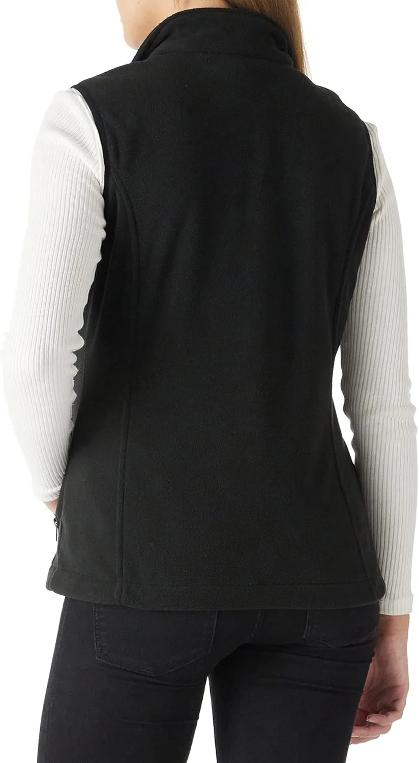 Outdoor Ventures Women's Polar Fleece Zip Vest Outerwear with Pockets,Warm Sleeveless Coat Vest for Fall & Winter