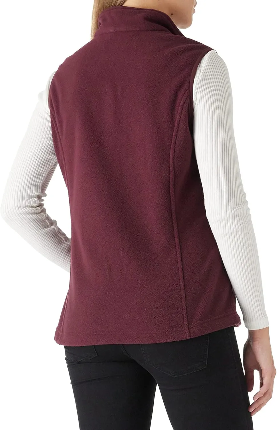 Outdoor Ventures Women's Polar Fleece Zip Vest Outerwear with Pockets,Warm Sleeveless Coat Vest for Fall & Winter