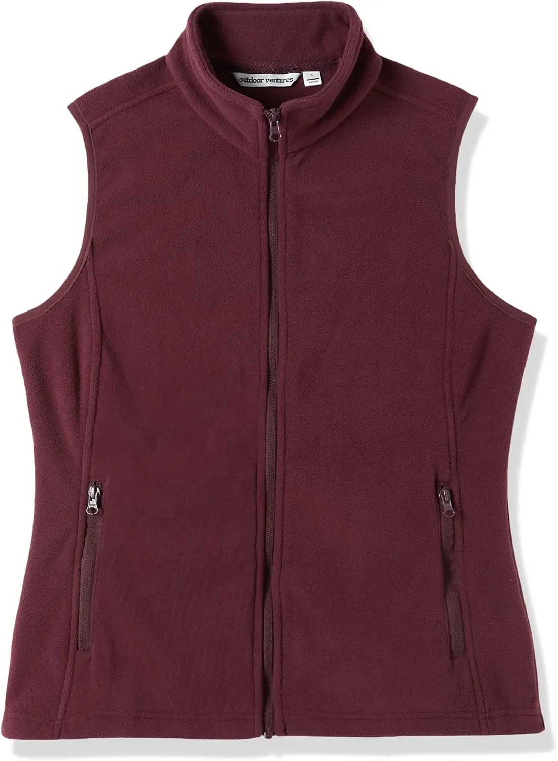 Outdoor Ventures Women's Polar Fleece Zip Vest Outerwear with Pockets,Warm Sleeveless Coat Vest for Fall & Winter