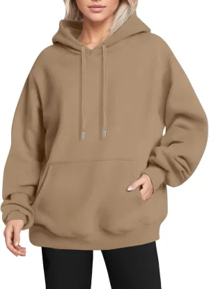 Oversized Hoodies for Women Comfy Fleece Pullover Sweaters Drawstring Sweatshirt with Pocket Fall Y2k Preppy Hoodies