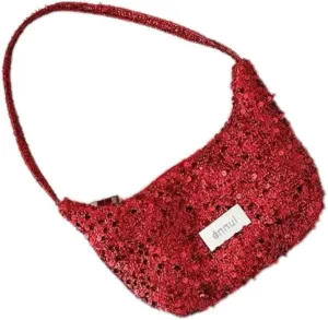 Party Bag For Women Mini Sparkly Plastic Glitter Clutch Handheld Shoulder Purse For Wedding Night Out Prom Club Event