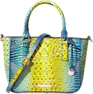 PU Leather Top Handle Handbag for Women Vintage Crocodile Print Large Capacity Satchel Daily Work Crossbody Shoulder Bagbag1008OWOISS