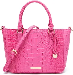 PU Leather Top Handle Handbag for Women Vintage Crocodile Print Large Capacity Satchel Daily Work Crossbody Shoulder Bagbag1020OWOISS