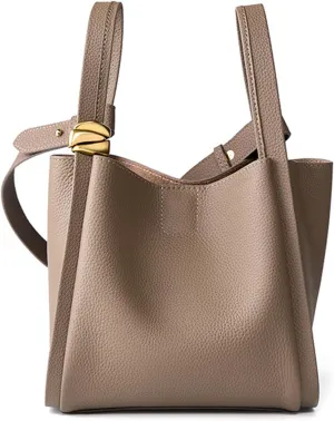 Purse and Handbag for Women Genuine Leather Top Handle Tote Satchel Ladies Daily Work Shopping Shoulder Bag Bucket Bagbag1175OWOISS