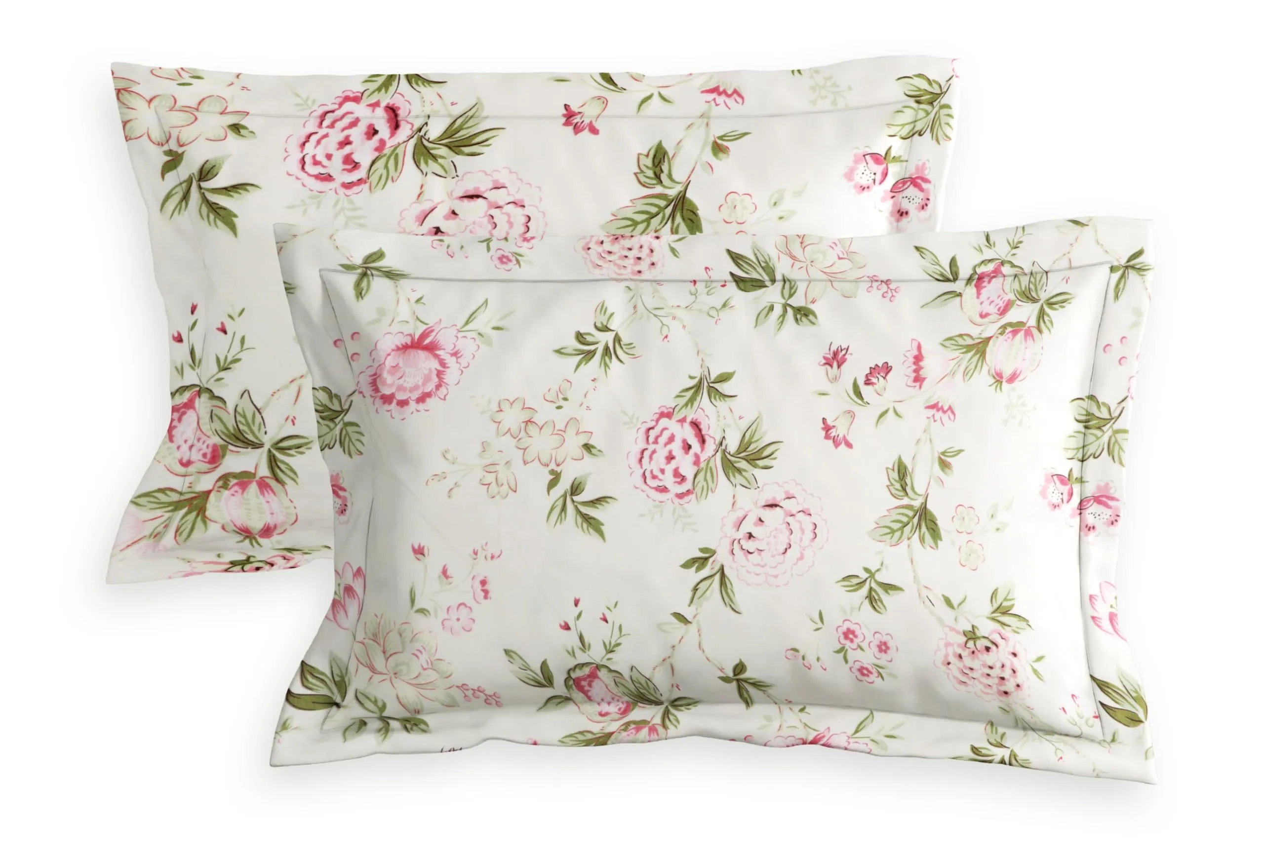 RD TREND Soft Microfiber Printed Sheets, Super King Size, 6 Piece Bedsheet Set, 102W x 106L Inch 1 Flat Sheet, 80W x 78L Inch 1 Fitted Sheet, 4 Pillow Covers 20X30 Inch, Cream Pink Rose