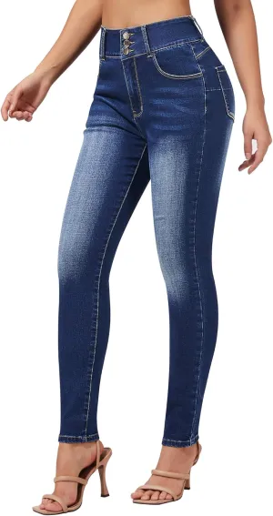 roswear Womens High Waisted Stretchy Skinny Curvy Jeans Tummy Control Jeggings