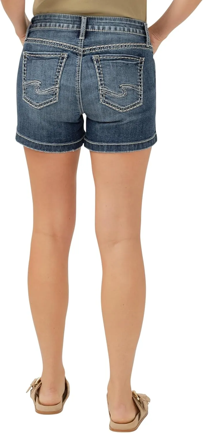 Silver Jeans Co. Women's Elyse Mid Rise Comfort Fit Short