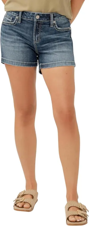 Silver Jeans Co. Women's Elyse Mid Rise Comfort Fit Short
