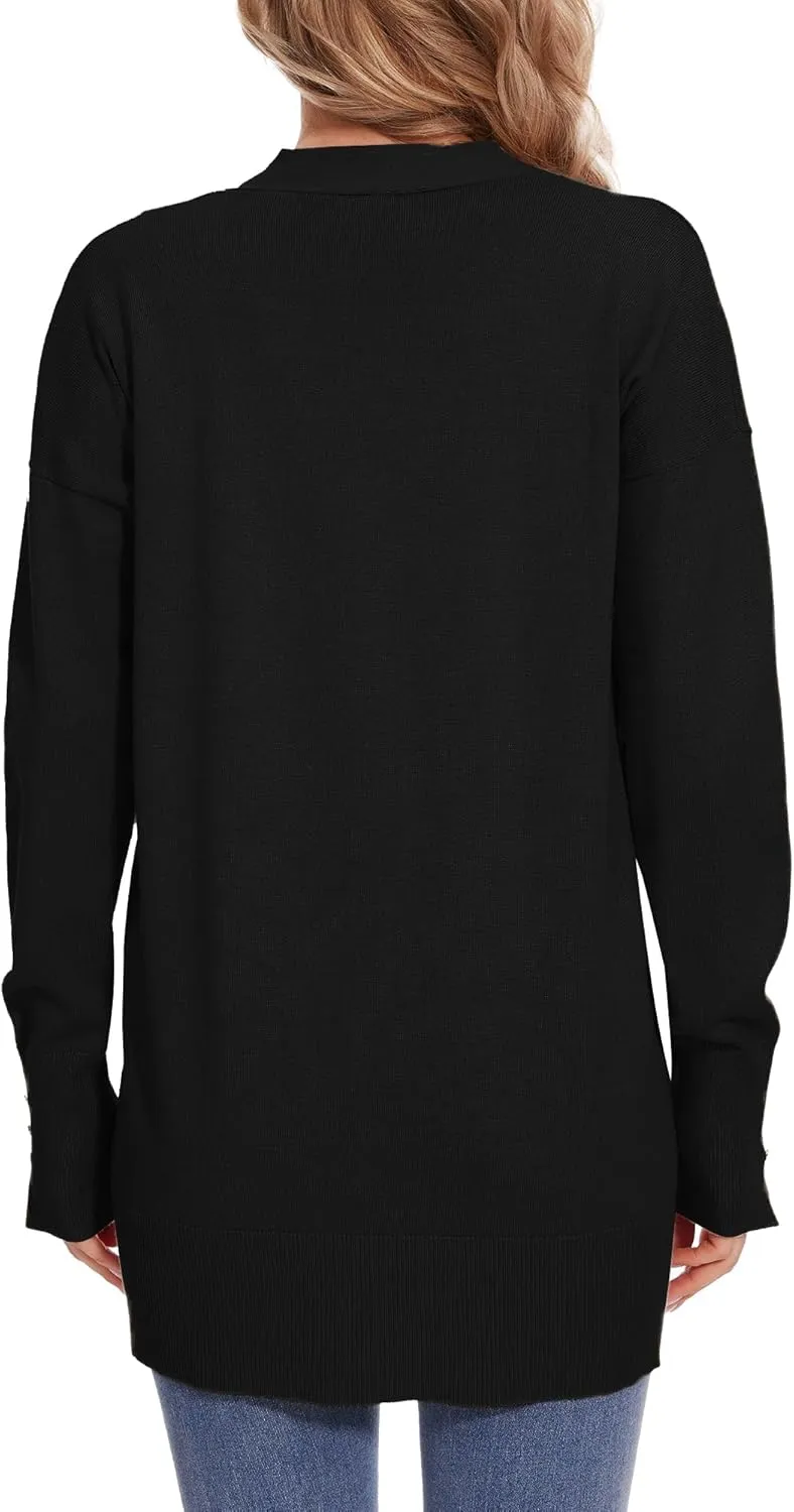 Spicy Sandia Women Cardigan Sweaters Lightweight Open Front Long Sleeve Sweater Coat Dressy Casual Trendy Professional