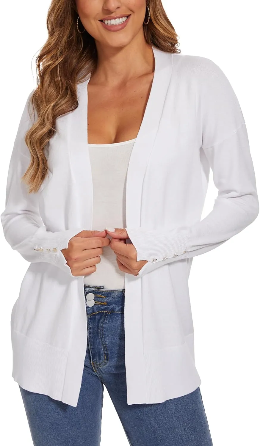 Spicy Sandia Women Cardigan Sweaters Lightweight Open Front Long Sleeve Sweater Coat Dressy Casual Trendy Professional