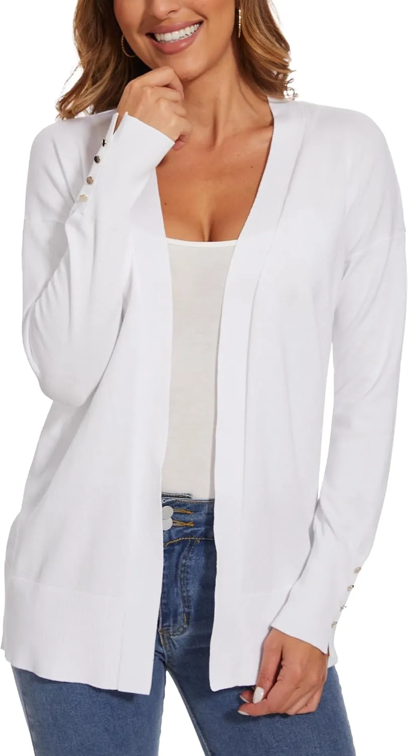 Spicy Sandia Women Cardigan Sweaters Lightweight Open Front Long Sleeve Sweater Coat Dressy Casual Trendy Professional