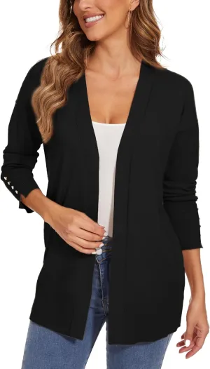 Spicy Sandia Women Cardigan Sweaters Lightweight Open Front Long Sleeve Sweater Coat Dressy Casual Trendy Professional