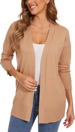 Spicy Sandia Women Cardigan Sweaters Lightweight Open Front Long Sleeve Sweater Coat Dressy Casual Trendy Professional