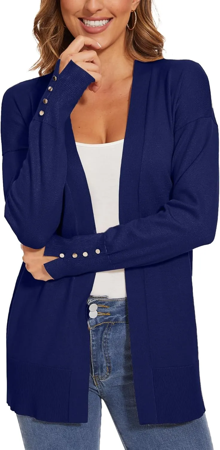 Spicy Sandia Women Cardigan Sweaters Lightweight Open Front Long Sleeve Sweater Coat Dressy Casual Trendy Professional