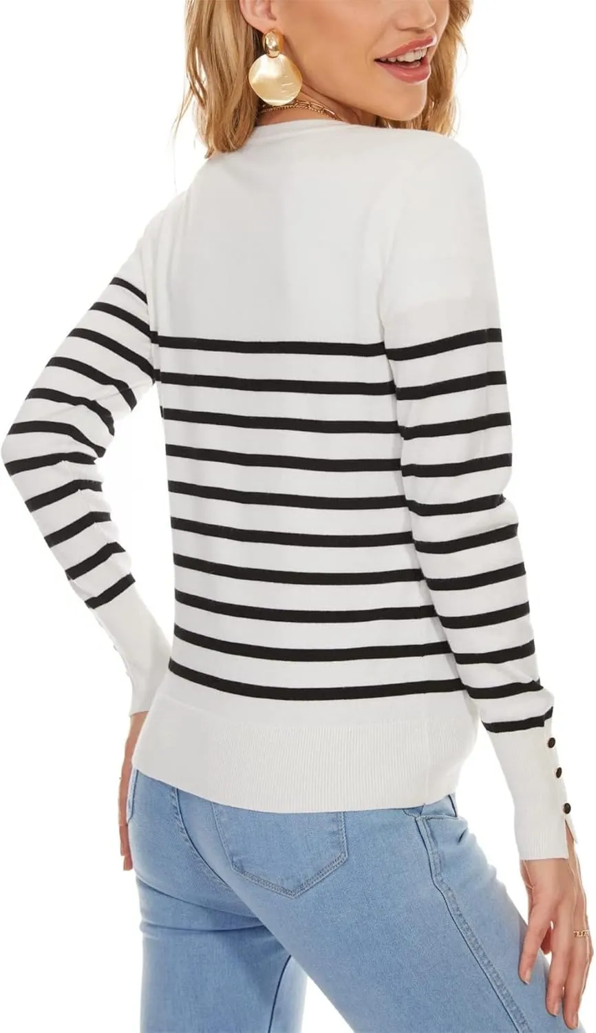 Spicy Sandia Womens Cardigan Sweaters Lightweight Button Up Crewneck Dressy Casual Trendy Spring Sweater Jackets