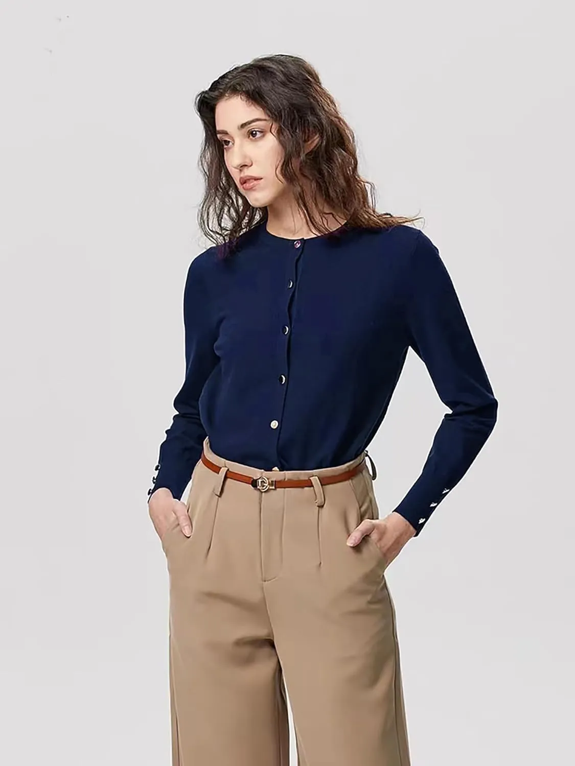 Spicy Sandia Womens Cardigan Sweaters Lightweight Button Up Crewneck Dressy Casual Trendy Spring Sweater Jackets