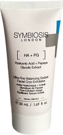symbiosis london Hyaluronic Acid   Papaya Glycolic Extract Ultra Fine Balancing Sorbet Facial Cryo-exfoliater 50ml