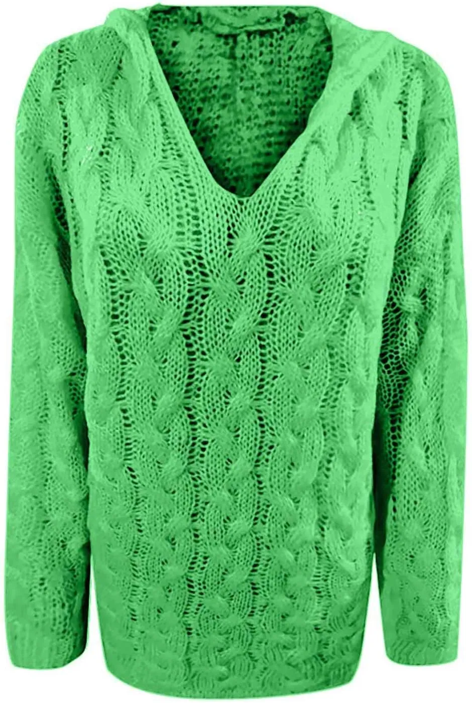 TANGNADE Womens Winter Sweaters Plus Size Hoodies Sweater Knit V Neck Tops Oversized Fashion Casual Long Sleeve Pullover