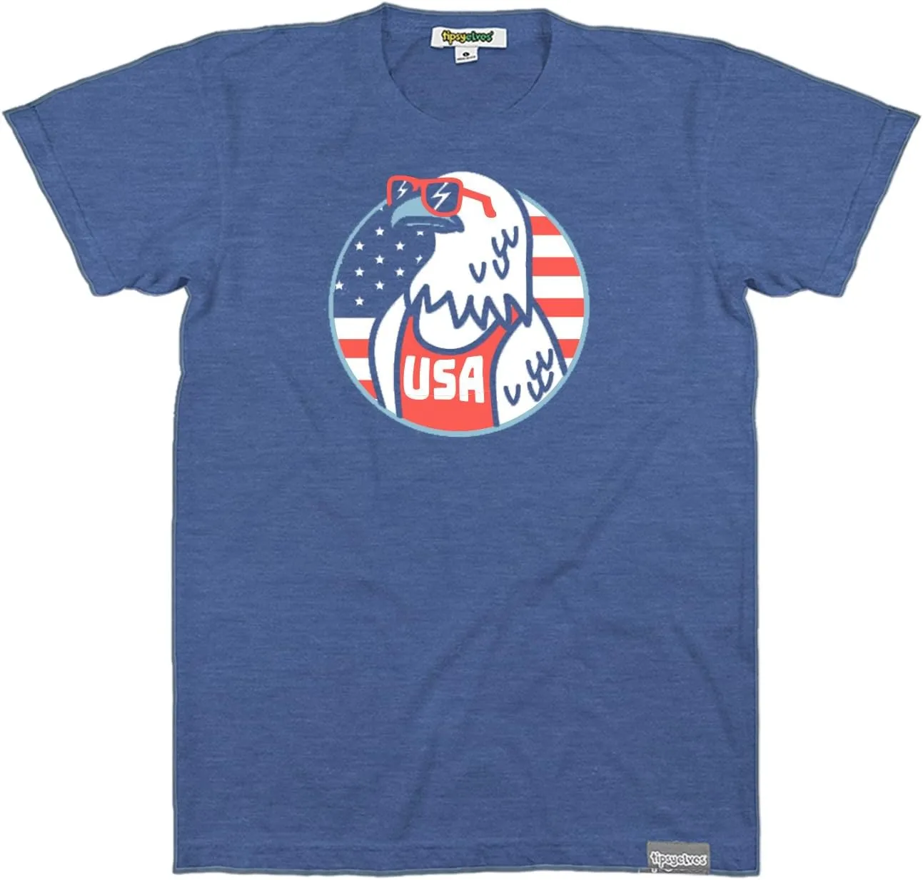 Tipsy Elves Men's Patriotic Graphic Tees for 4th of July - USA American Flag Shirts for Guys
