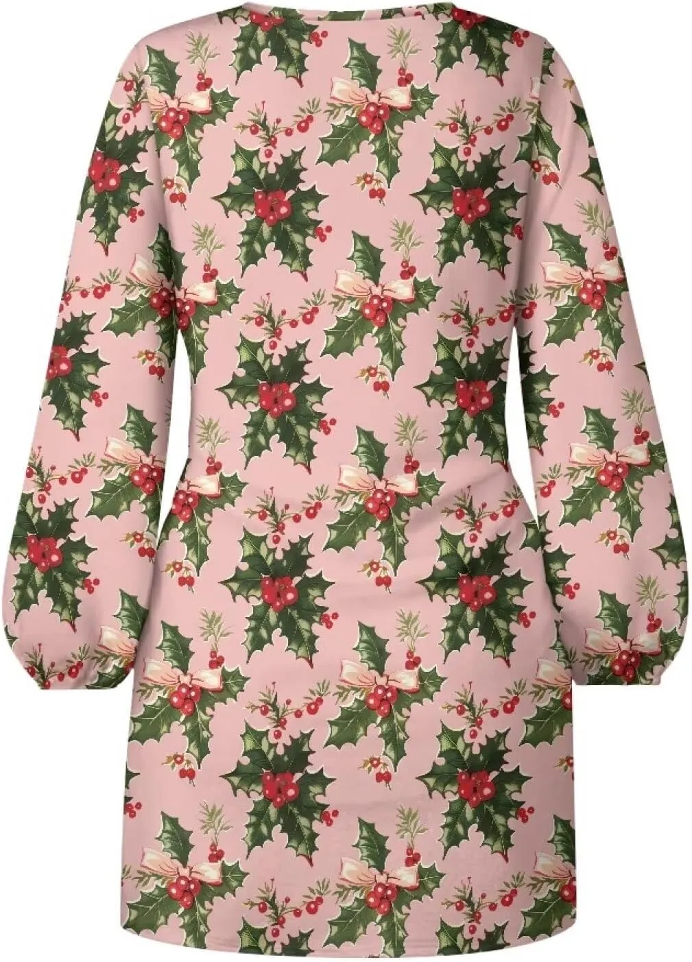 TODIYADDU Womens Dresses Trendy Cocktail Dresses for Wedding Guest Casual Fall Dresses Ladies Long Sleeve Tie Waist Dress