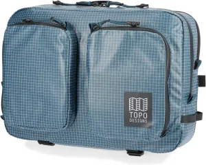 Topo Designs Global Briefcase - Bold Daily Carry Bag, Commuting Travel Pack with Oversized Zips, Signature Denver Style (Apex Pond Blue)