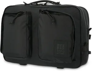 Topo Designs Global Briefcase - Bold Daily Carry Bag, Commuting Travel Pack with Oversized Zips, Signature Denver Style (Eco-Friendly/Black)