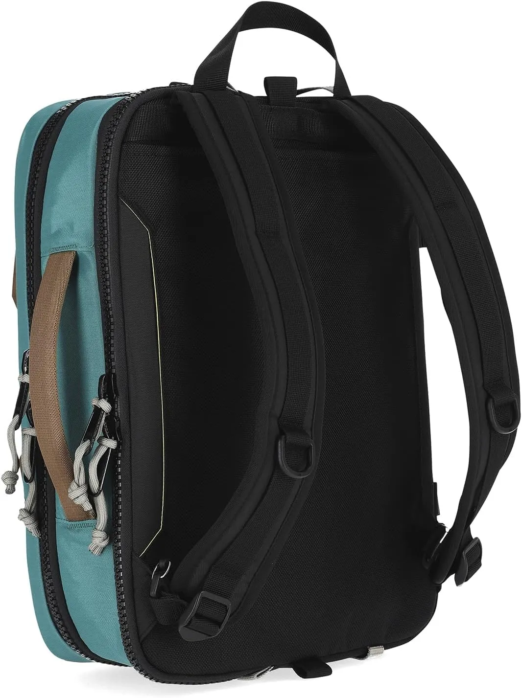 Topo Designs Global Briefcase - Bold Daily Carry Bag, Commuting Travel Pack with Oversized Zips, Signature Denver Style (Eco-Friendly/Caribbean)
