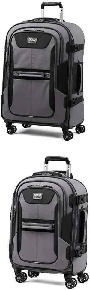 Travelpro Bold Expandable Spinner Luggage (21" Carry-on   26"Checked-Medium, Gray/Black)