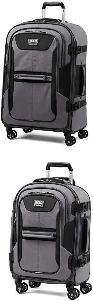 Travelpro Bold Expandable Spinner Luggage (21" Carry-on   26"Checked-Medium, Gray/Black)