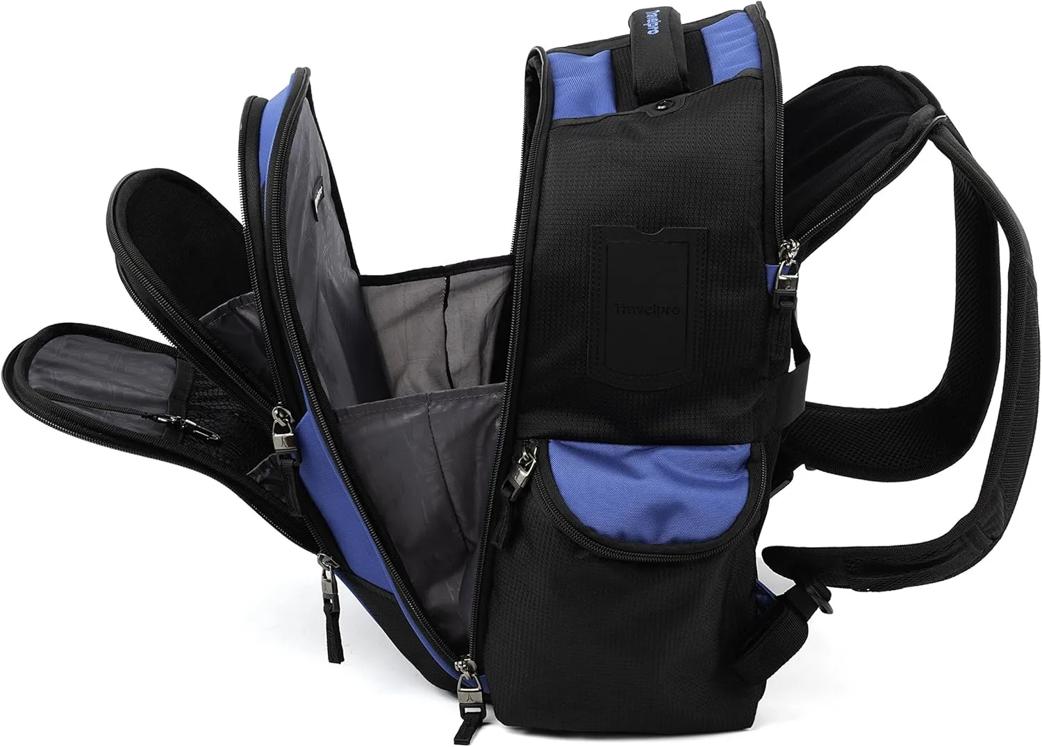 Travelpro Bold Lightweight Rugged Backpack, Fits up to 15.6 inch laptop and tablet sleeve, Blue/Black