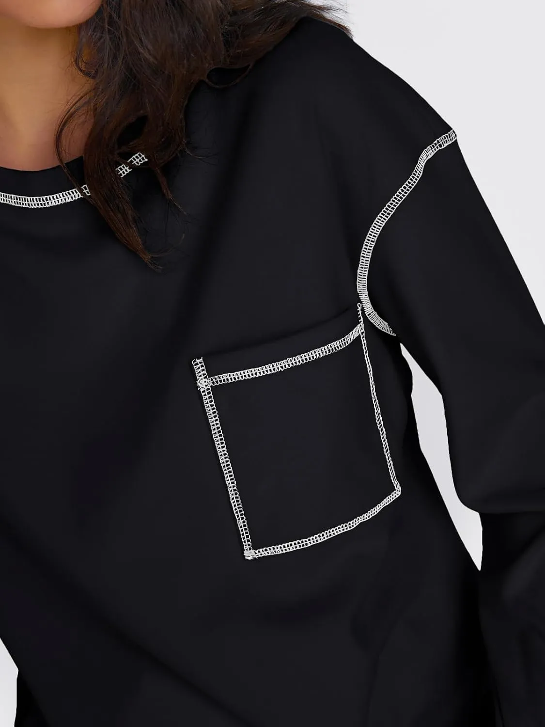 Trendy Queen Womens Crewneck Sweatshirts Long Sleeve Shirts Lightweight Sweaters Fall Tops Fashion Outfits 2025