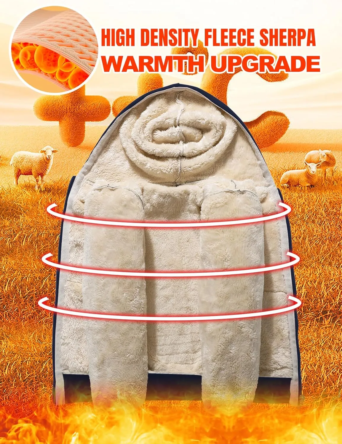 Unisex Boys Girls Sherpa Lined Fleece Jacket Hoodie Kids Warm Winter Zip Up Hooded Sweatshirt Jackets Coat 5-15Y
