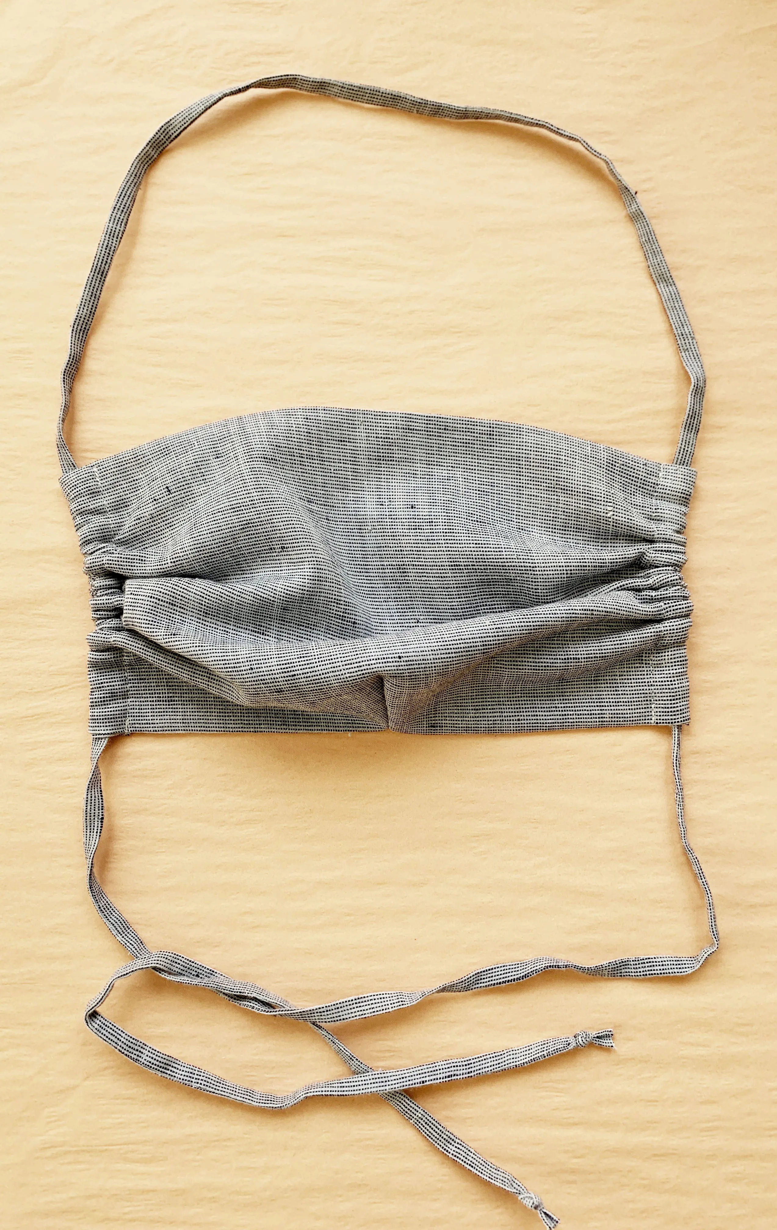UNISEX Indigo Cotton Mask with Tie-New!