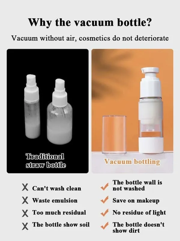 Vacuum Cosmetic Travel Container