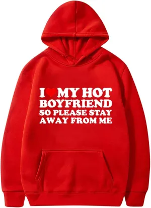 Valentines Day Hoodies For Women Funny Letter Print Oversized Hooded Sweatshirts Casual Valentine Pullover Sweaters