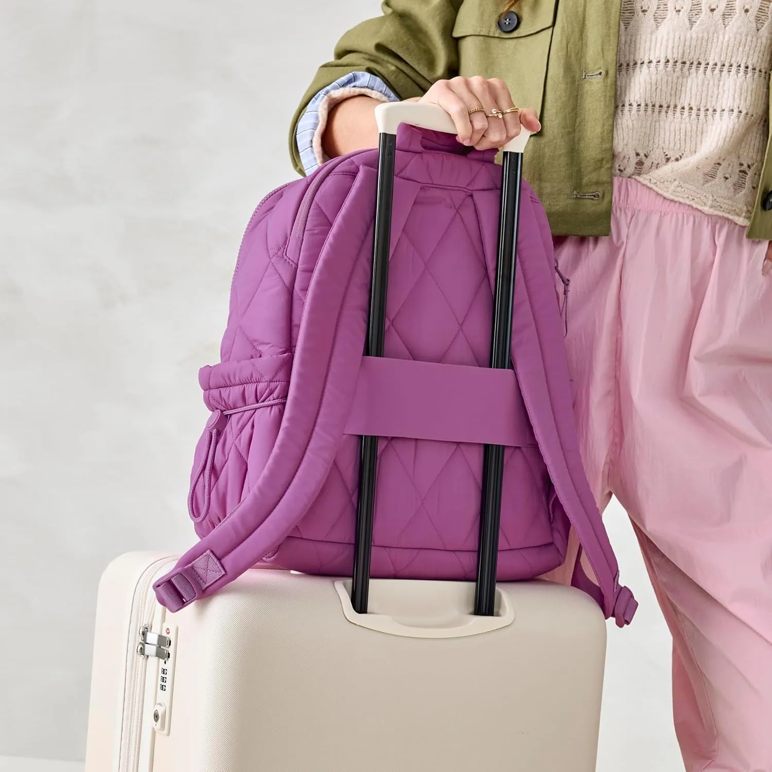 Vera Bradley Featherweight Bancroft Backpack, Iris Orchid