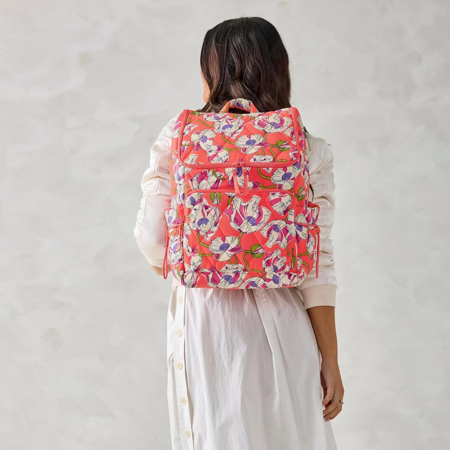 Vera Bradley Featherweight Cooler Backpack, Swirling Poppies
